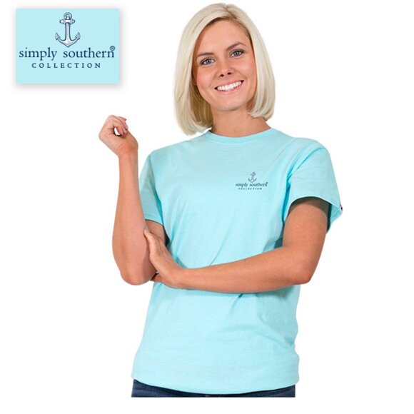 Simply Southern | Marine "Barefoot and Happy" T-shirt Tee | Size Extra Large - Picture 2 of 14